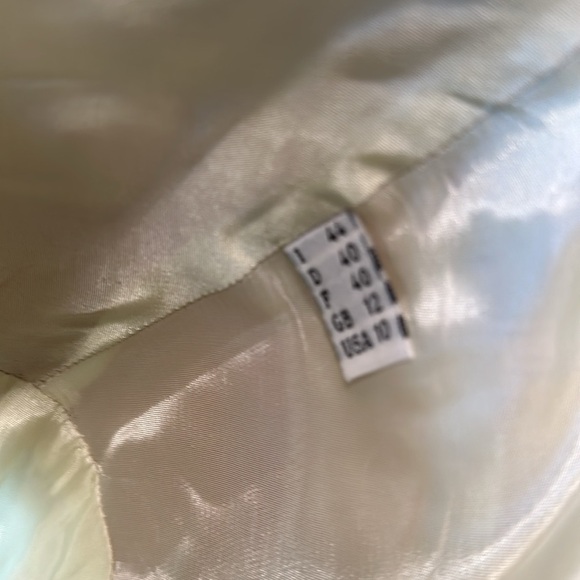 Moschino Couture Cat Dog Baby Cartoon Mint Green Silk Blazer Jacket Vint… - Picture 12 of 16